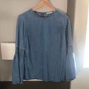 Long Sleeve Soft Jean Top